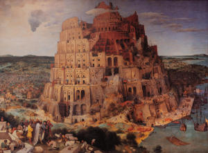 16 De bouw van de toren van Babel 1563